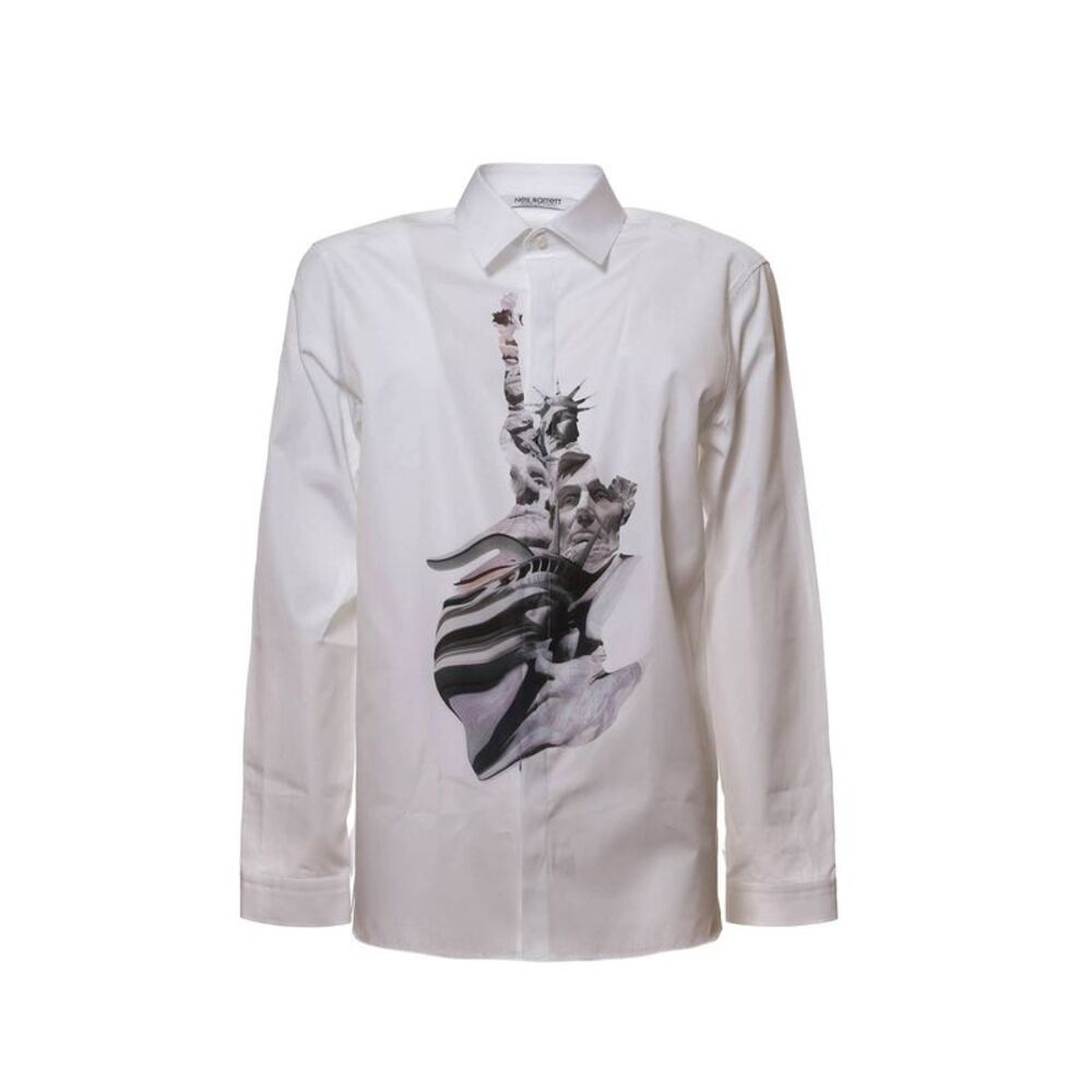 Neil Barrett State Of Liberty Cotton Shirt Men